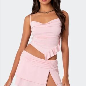 Edikted Nala Asymmetric Ruffle Top